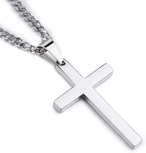 Silver cross necklace