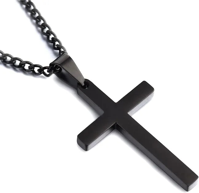 black cross necklace
