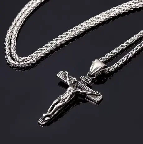 Silver orthodox cross
