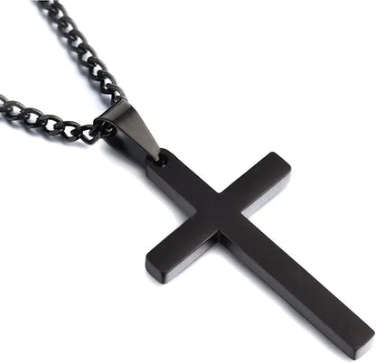 black cross necklace